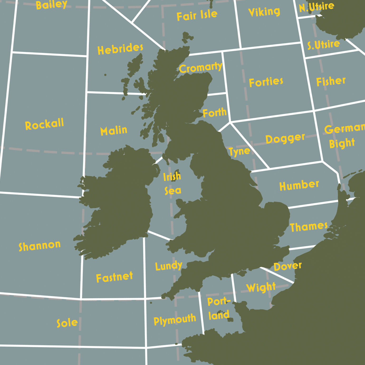 Shipping forecast area map alice rose